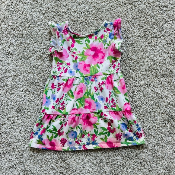 Girls Floral Tiered Everyday Dress short sleeve ruffle dress size 18-24 months - Picture 9 of 9